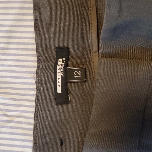 Attitude by Jay Manuel grey wide leg dress pants sz 12 perfect condition - Picture 12 of 14